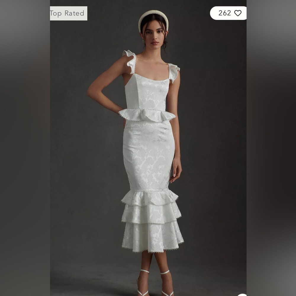 V. Chapman violet dress in ivory.